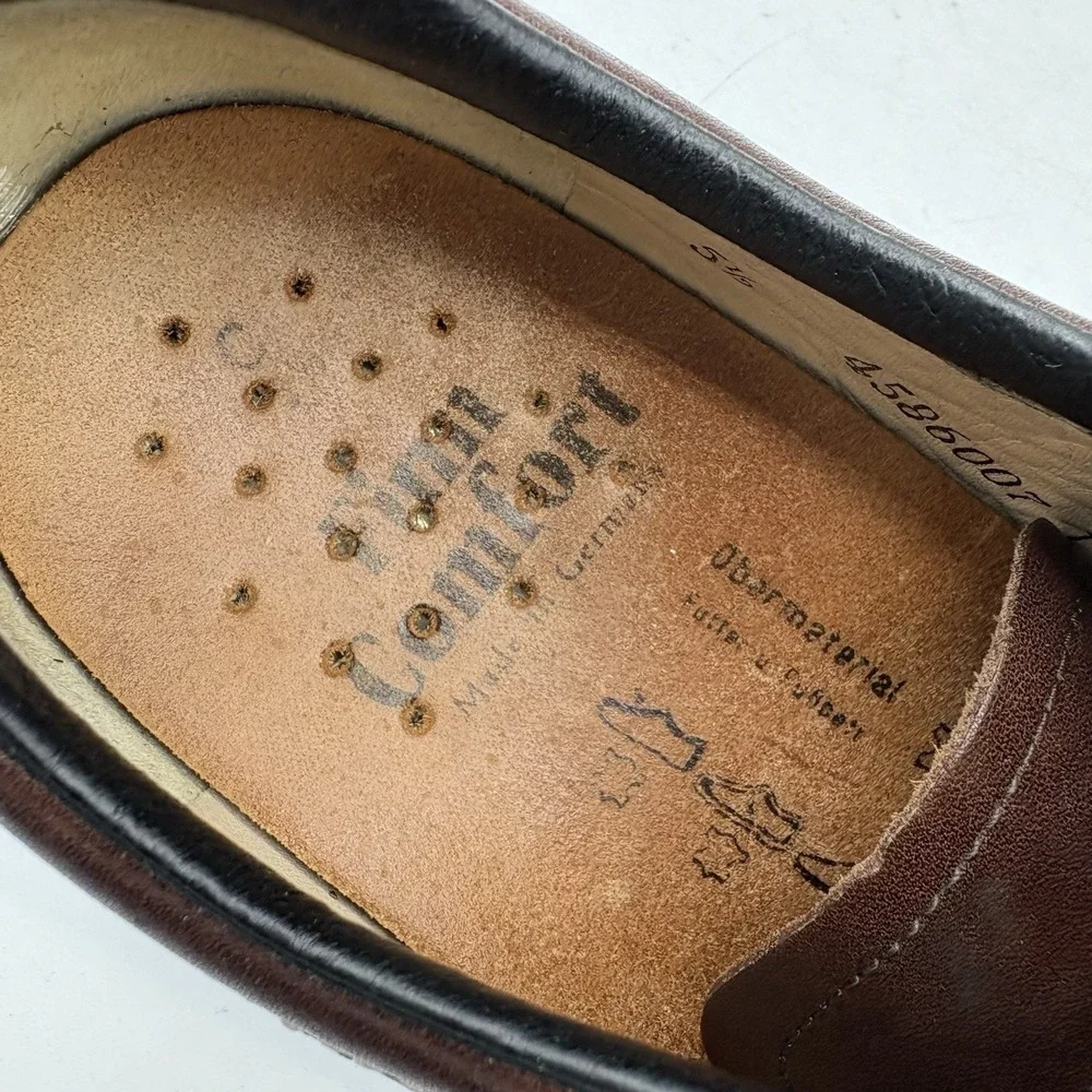 Finn Comfort Company Oxford Shoes Mens Boys‎ Size 5.5 Dijon Brown Leather